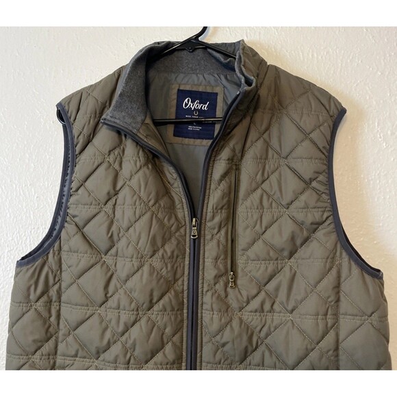 OXFORD Men's Puff Vest Jacket Quilted Full Zipper Pockets Size Large - Picture 5 of 12